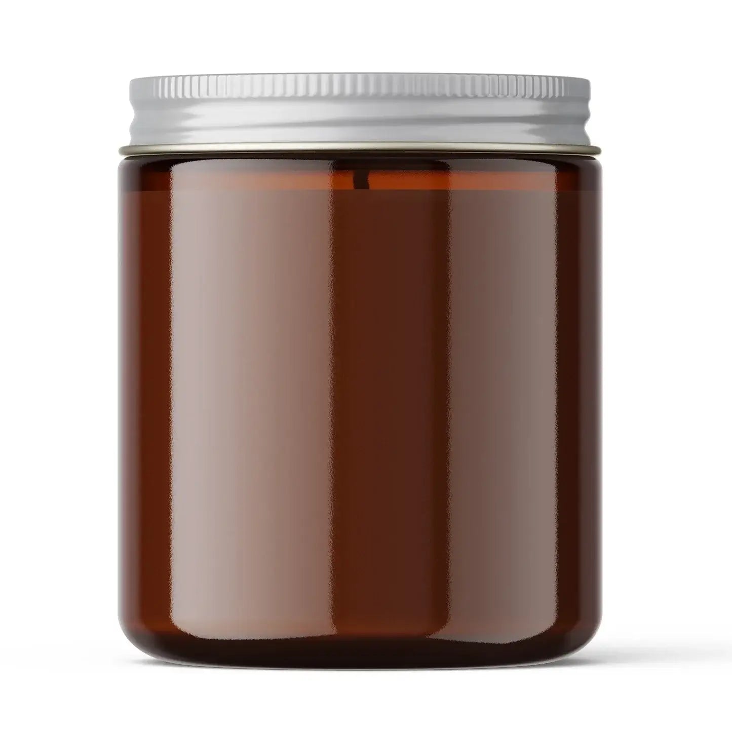 Radiant Calm amber jar candle, 9oz, organic soy, hand-poured wellness candle for mental health and relaxation.